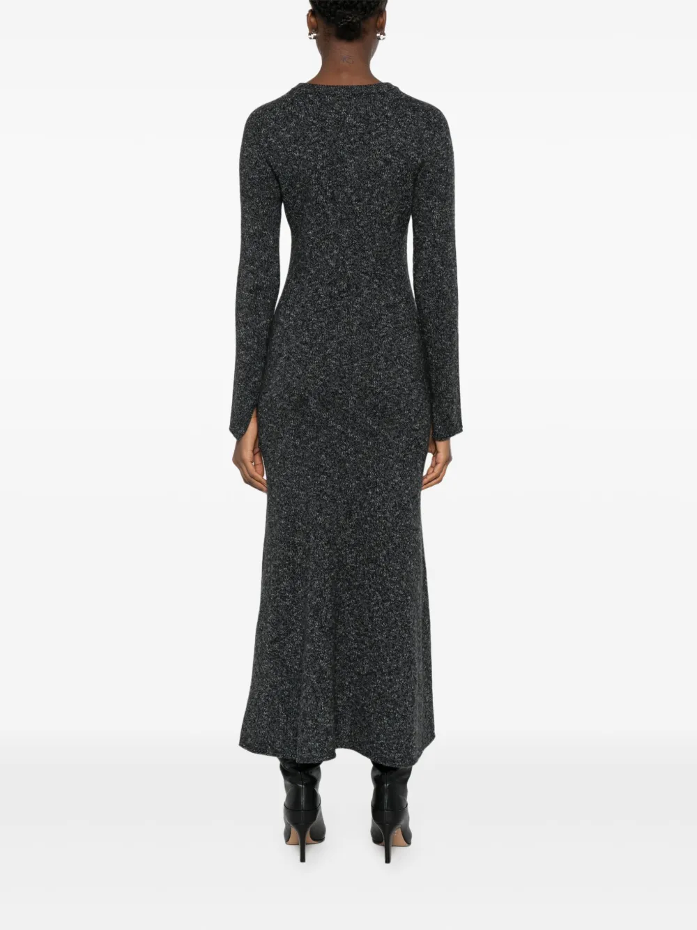 Drykorn Flared jurk met lange mouwen Grijs