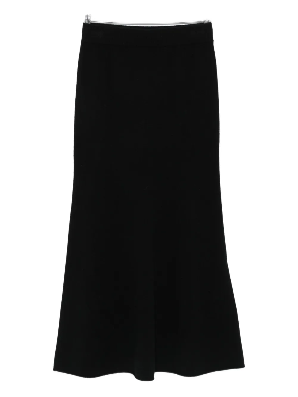 Drykorn Ribbed Flared Midi Skirt In Black