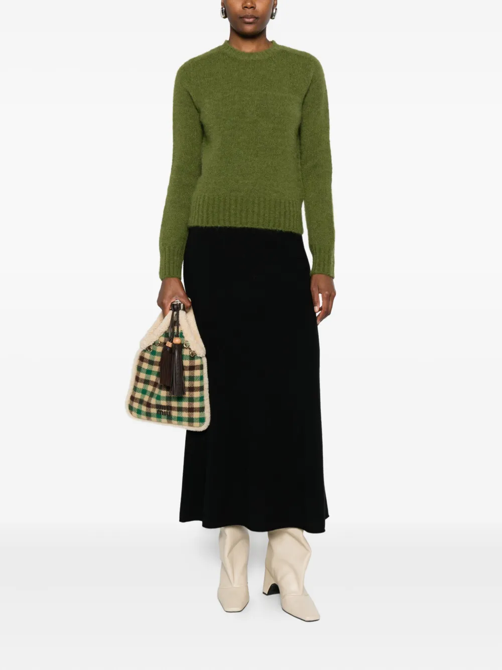 Drykorn Crew-neck Ribbed Sweater In Green