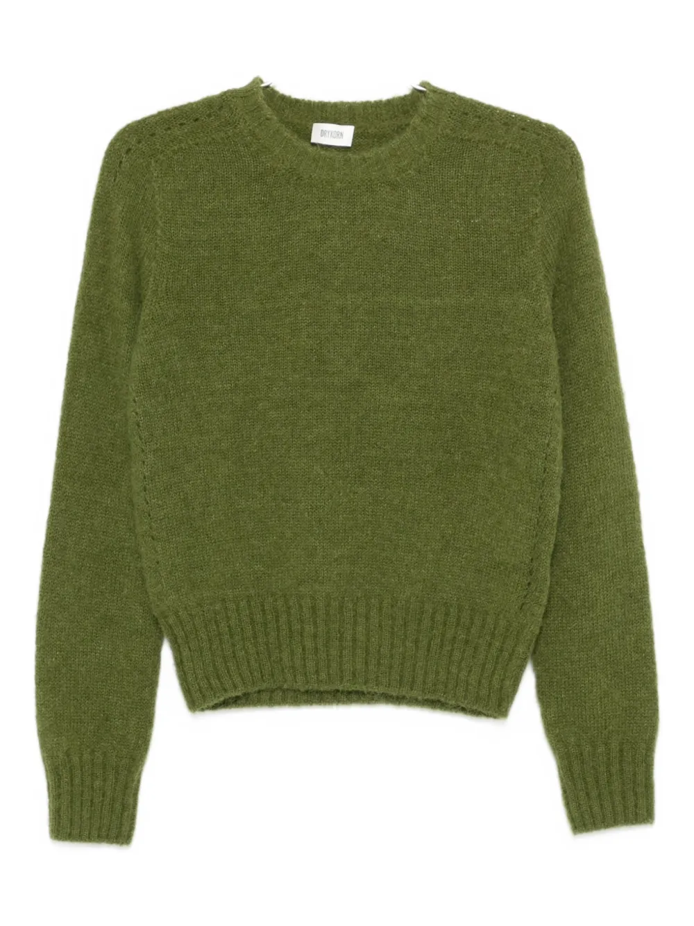 Drykorn Crew-neck Ribbed Sweater In Green