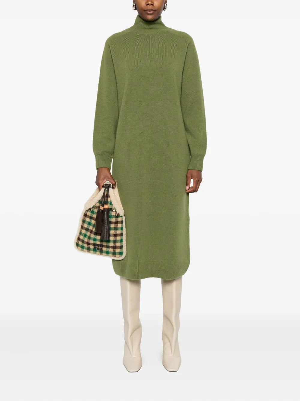 Drykorn Alinoy knitted midi dress - Groen