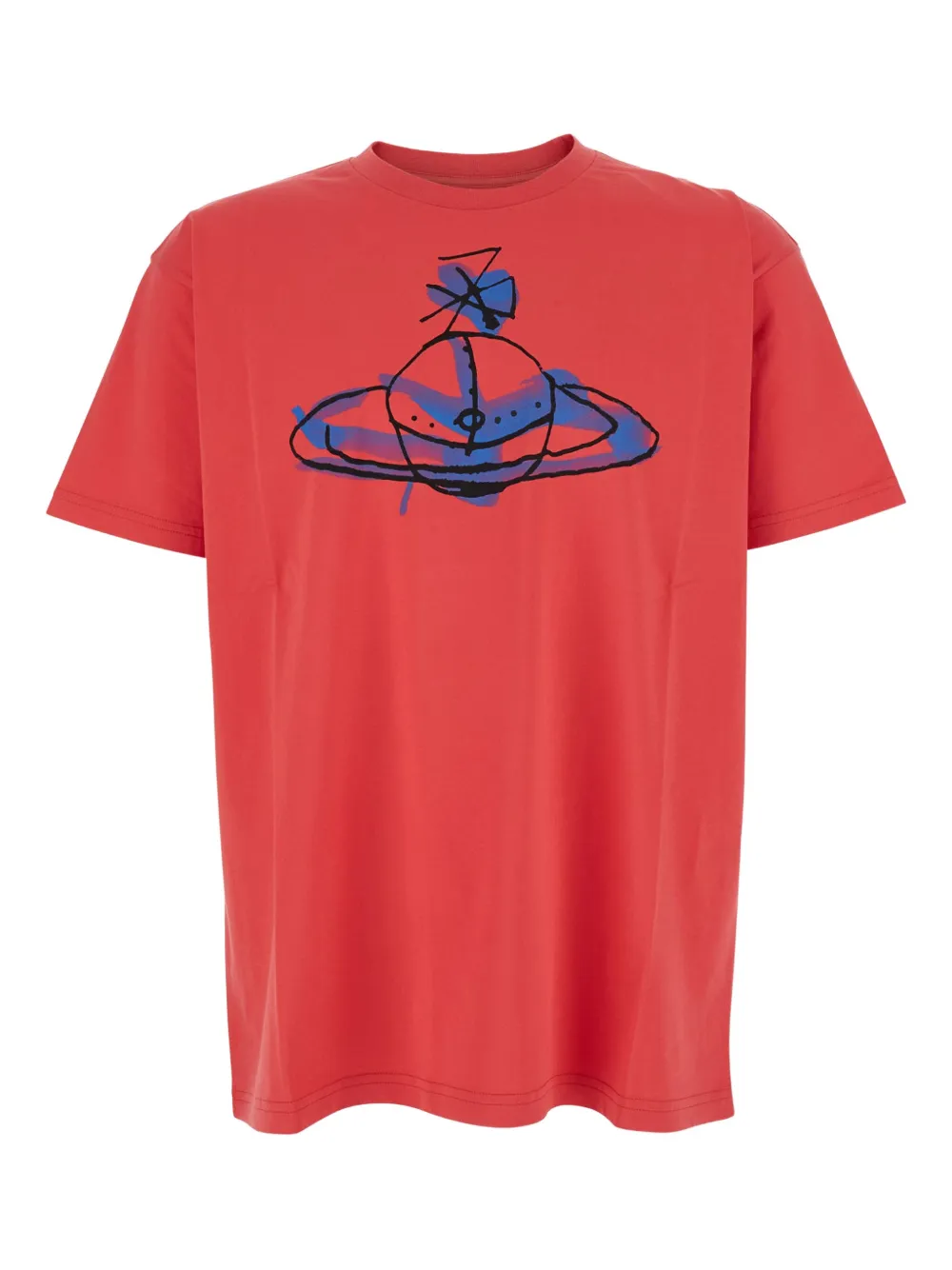 Vivienne Westwood Drawn Orb Classic T-shirt In Orange