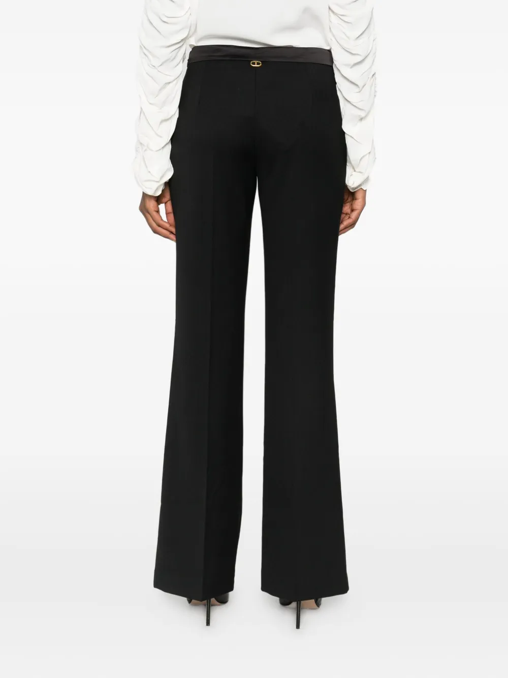 Twinset Straight-leg Casual Pants In Black