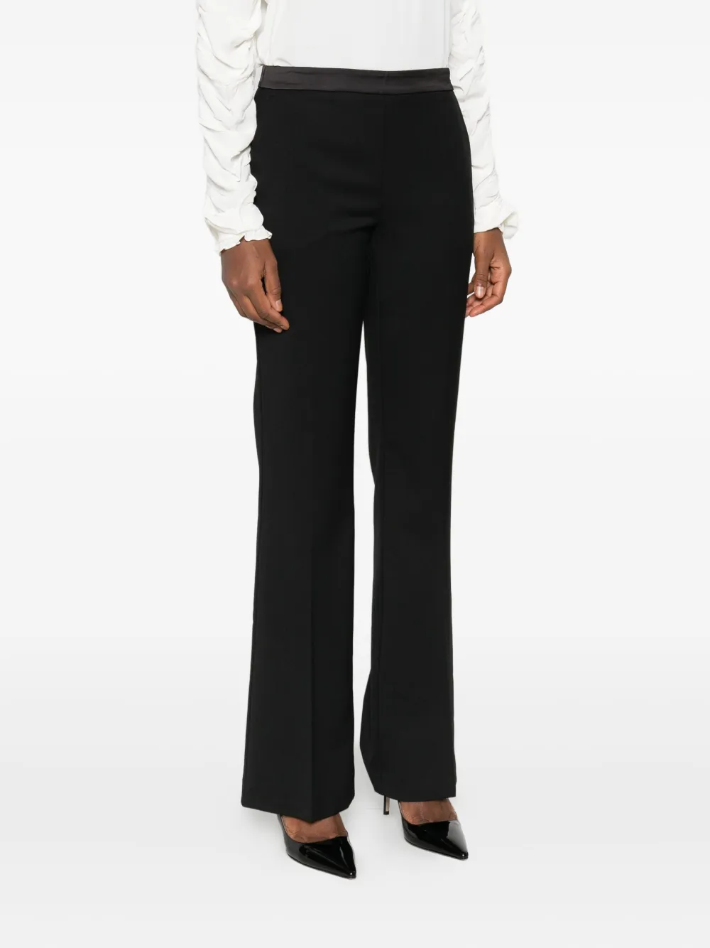 Twinset Straight-leg Casual Pants In Black