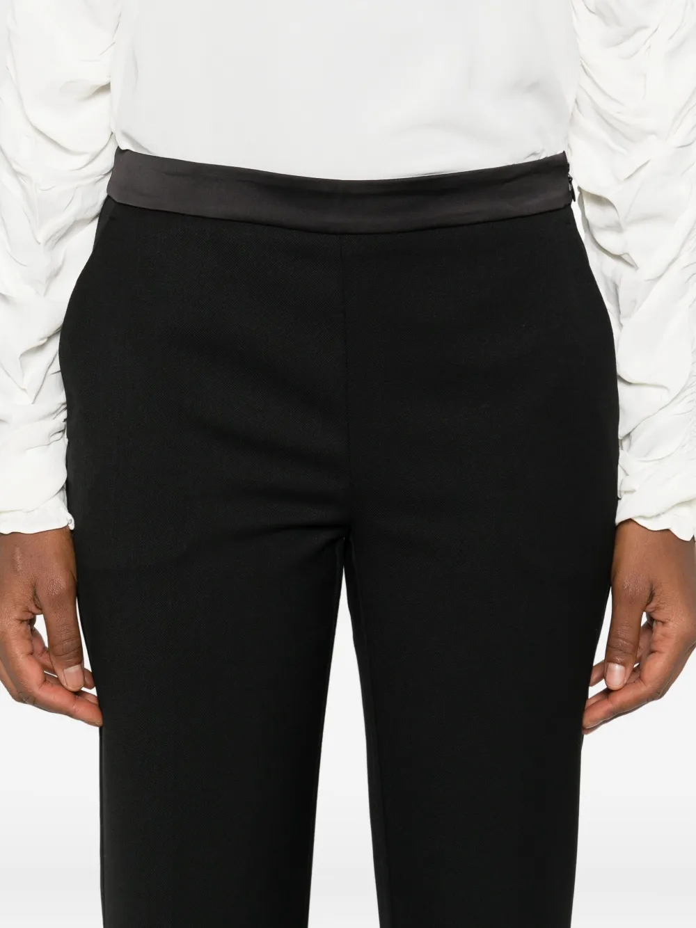 Twinset Straight-leg Casual Pants In Black