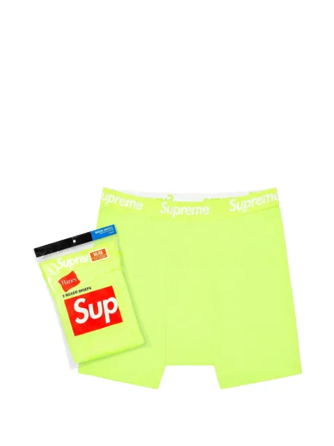 Supreme x Hanes logo-waistband boxers (set of two)