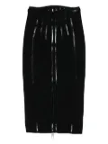 Elisabetta Franchi patent-panelled skirt - Black