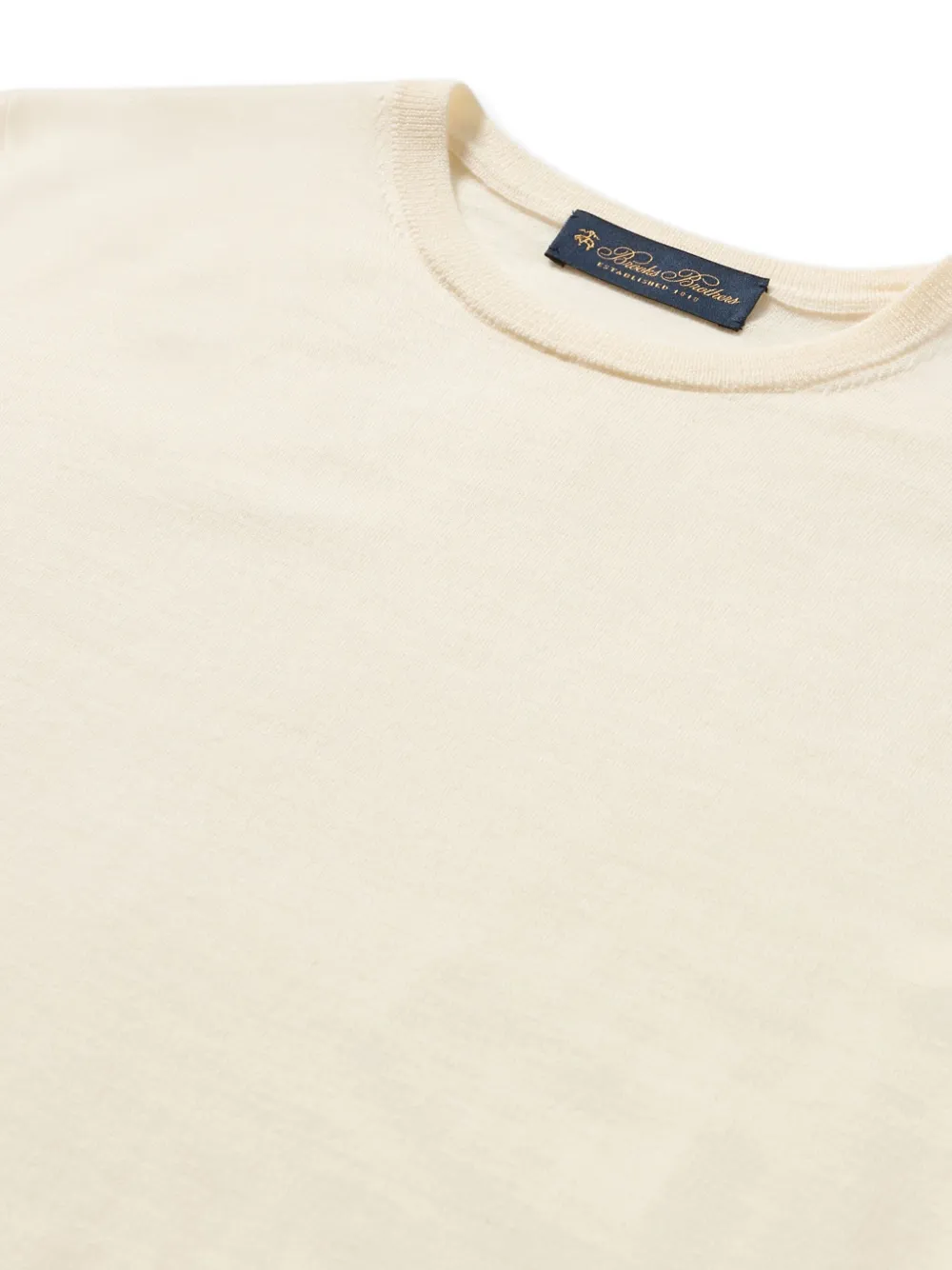 Brooks Brothers Trui van merinowol met ronde hals - Beige
