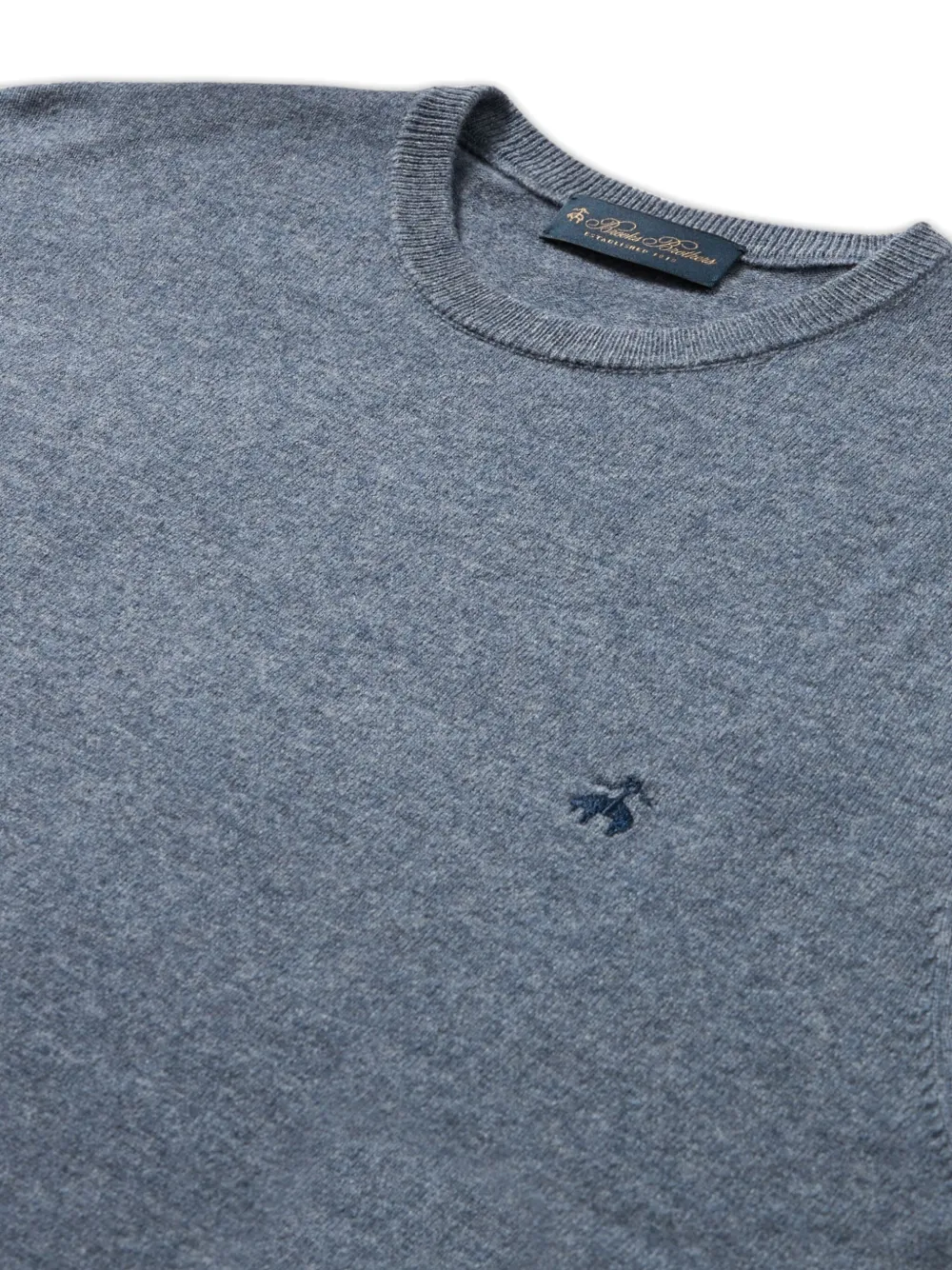 Brooks Brothers Lamswollen trui met ronde hals Grijs