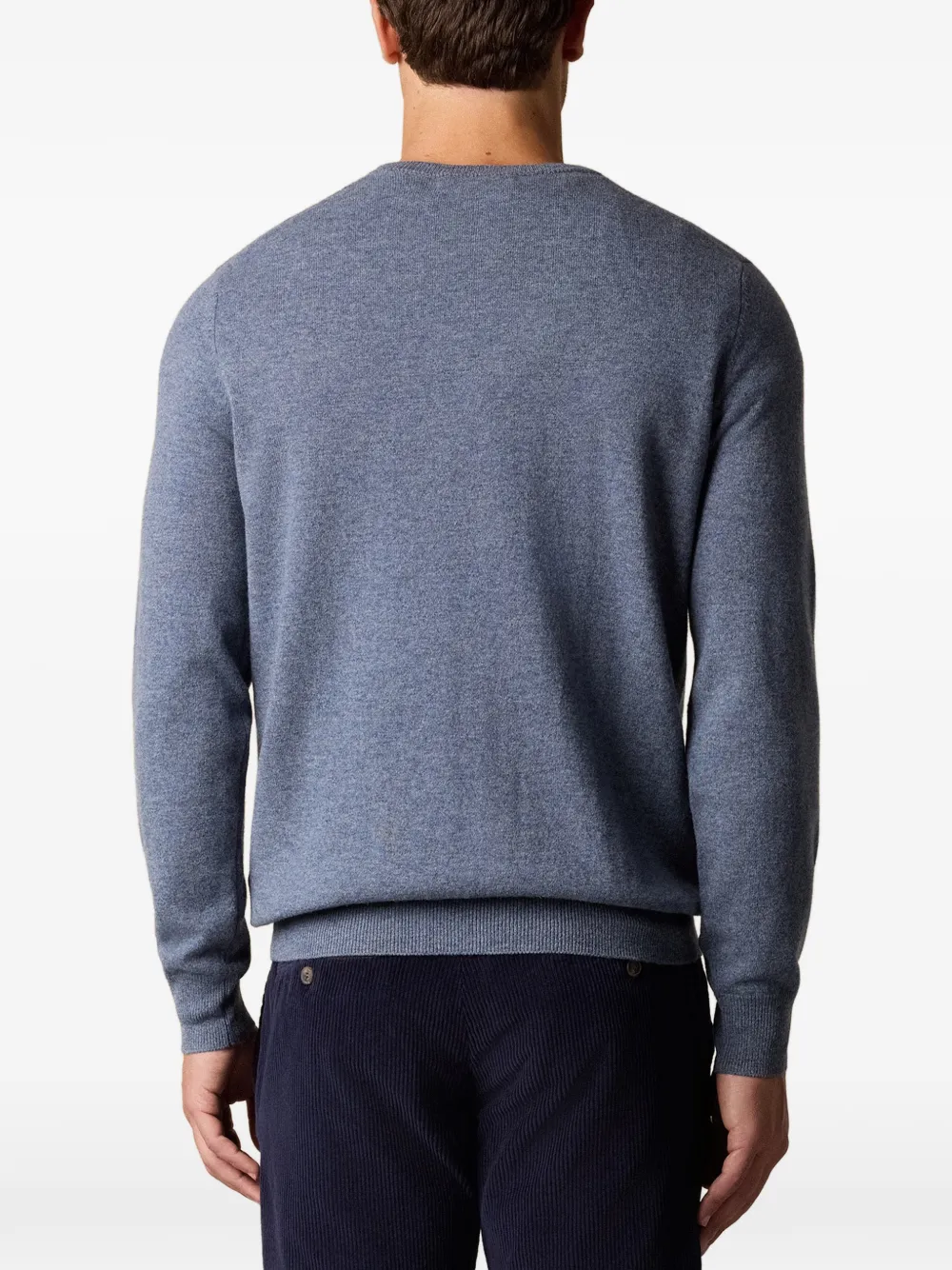 Brooks Brothers Lamswollen trui met ronde hals Grijs