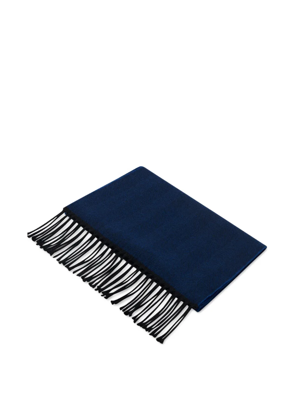  Brooks Brothers Chevron Fringe Scarf - Blue 