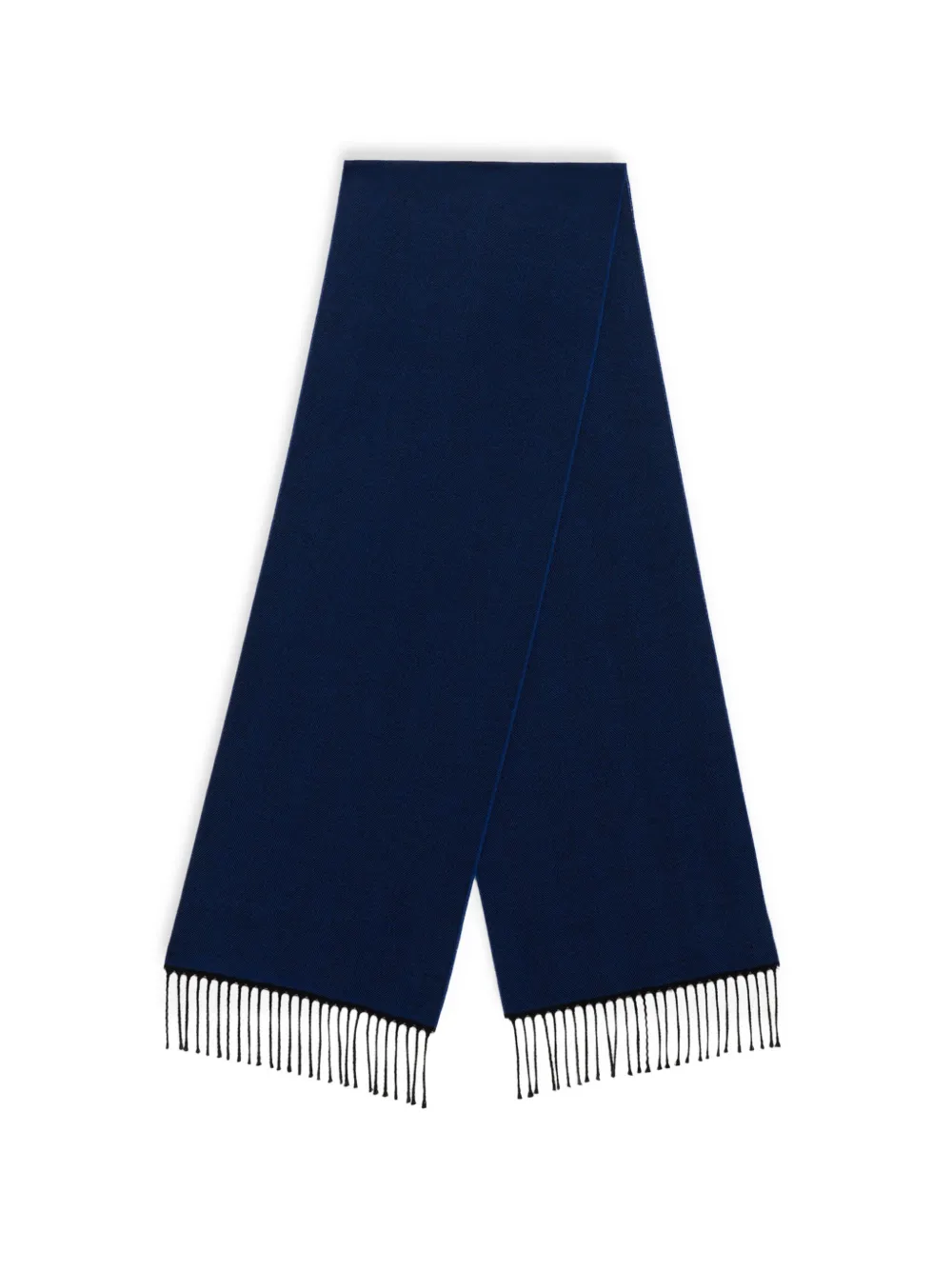 Brooks Brothers chevron fringe scarf - Blu