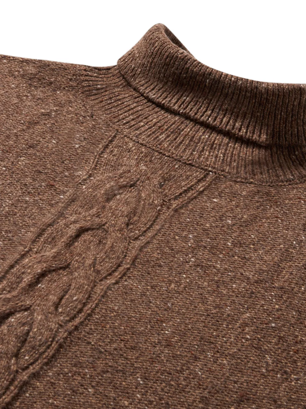 Brooks Brothers Coltrui met kabelgebreid detail Bruin
