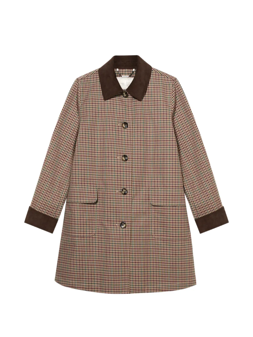 Brooks Brothers checked cotton coat - Toni neutri