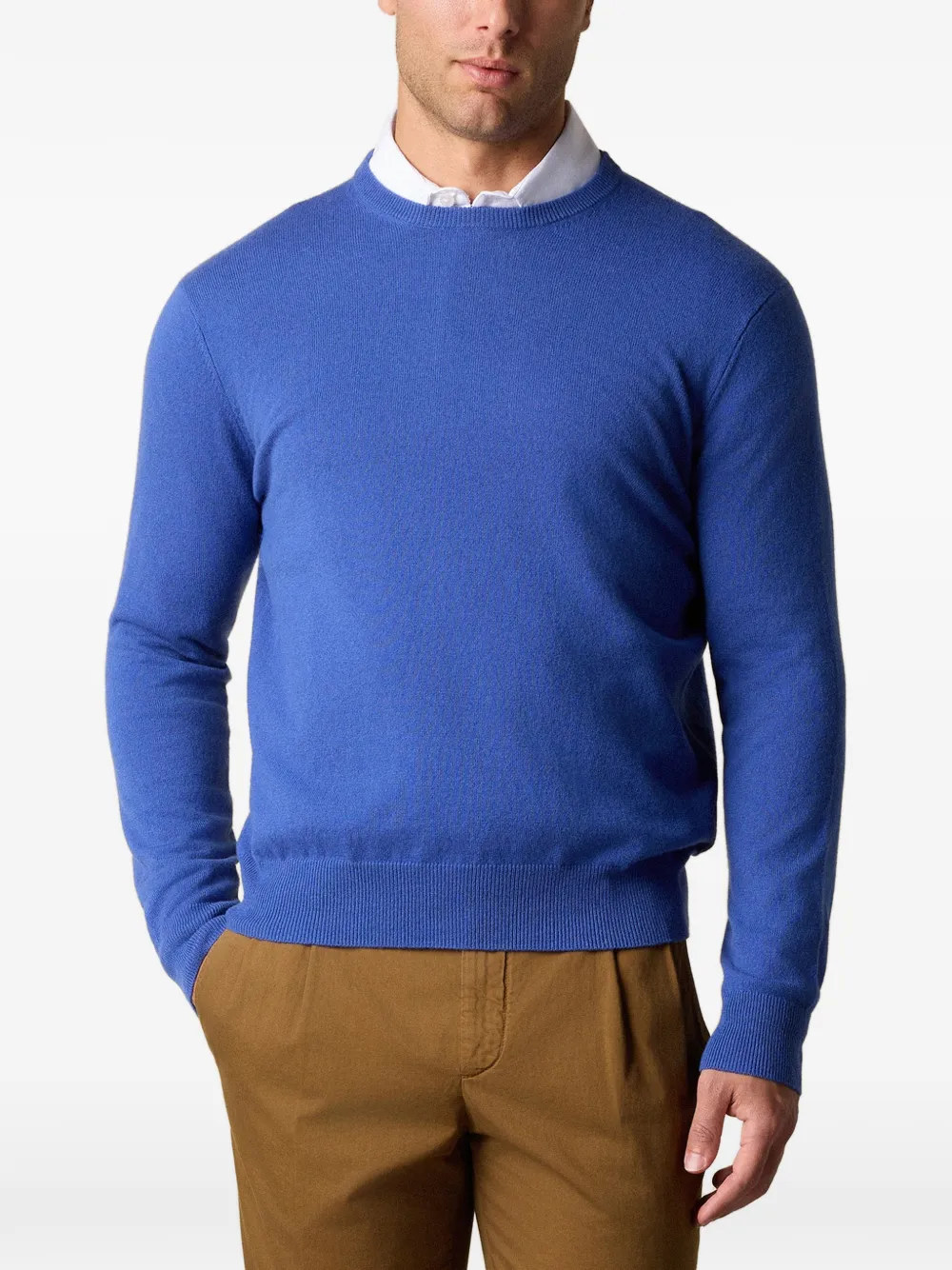 Brooks Brothers Kasjmier trui met ronde hals Blauw