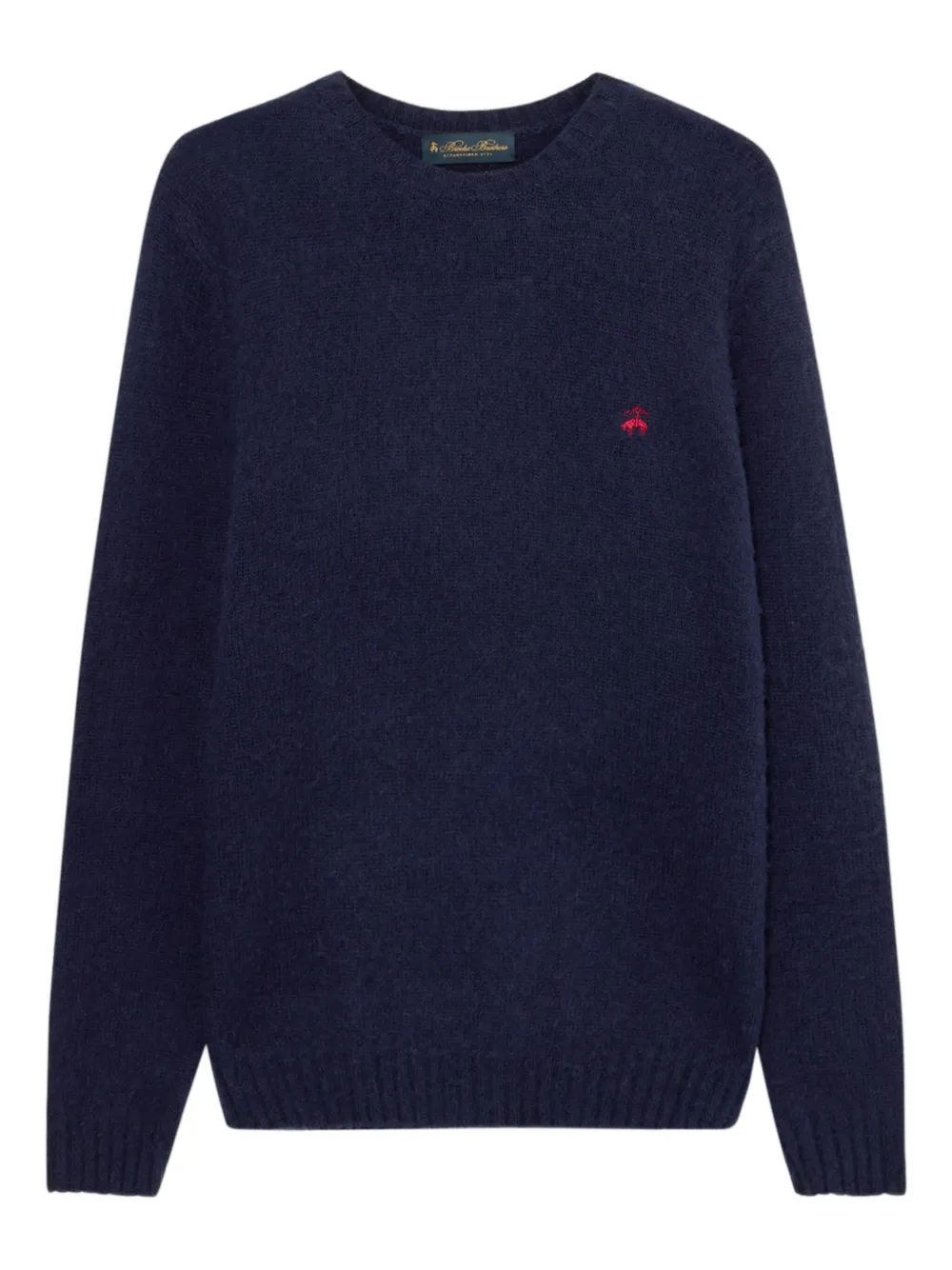 Brooks Brothers Maglione girocollo in lana Shetland - Blu