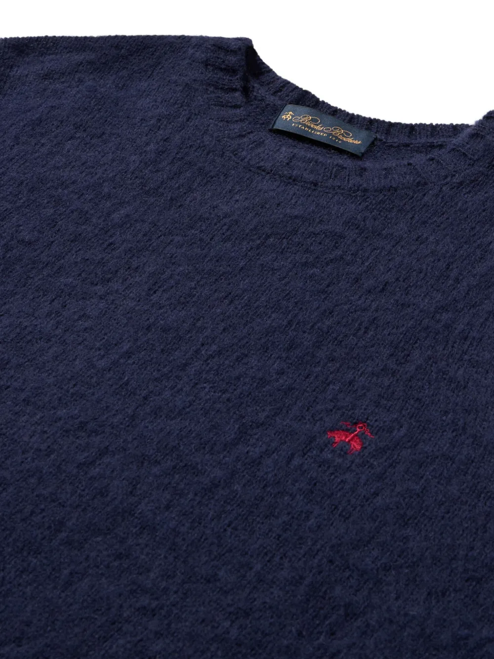 Brooks Brothers Trui van Shetlandwol met ronde hals Blauw