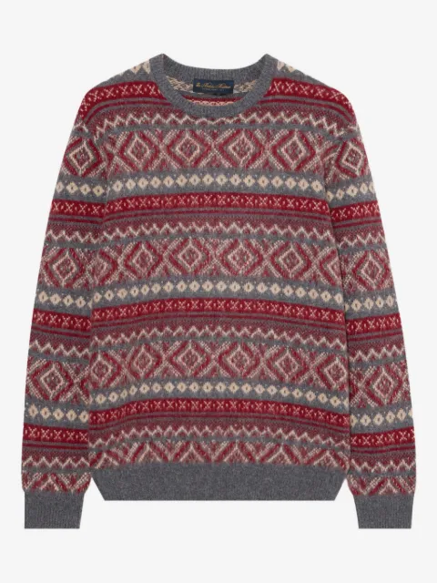 Brooks Brothers fair isle-knit crew-neck sweater