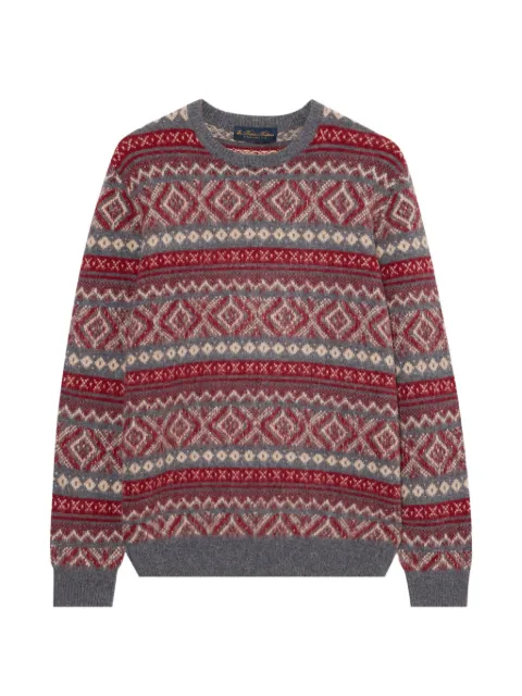 Brooks Brothers pull en maille Fair Isle à col rond