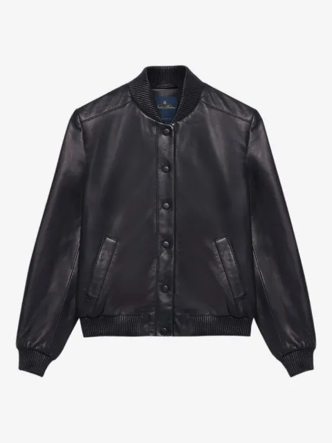 Brooks Brothers leather bomber jacket