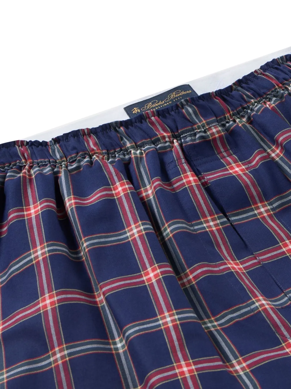 Brooks Brothers Katoenen boxershorts met tartan-ruit Blauw