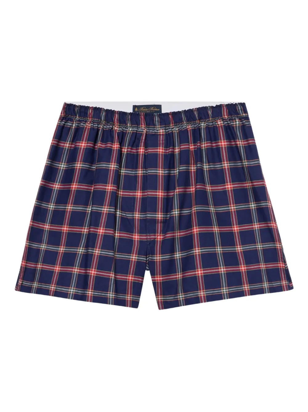 Brooks Brothers Boxer in cotone a quadri - Blu