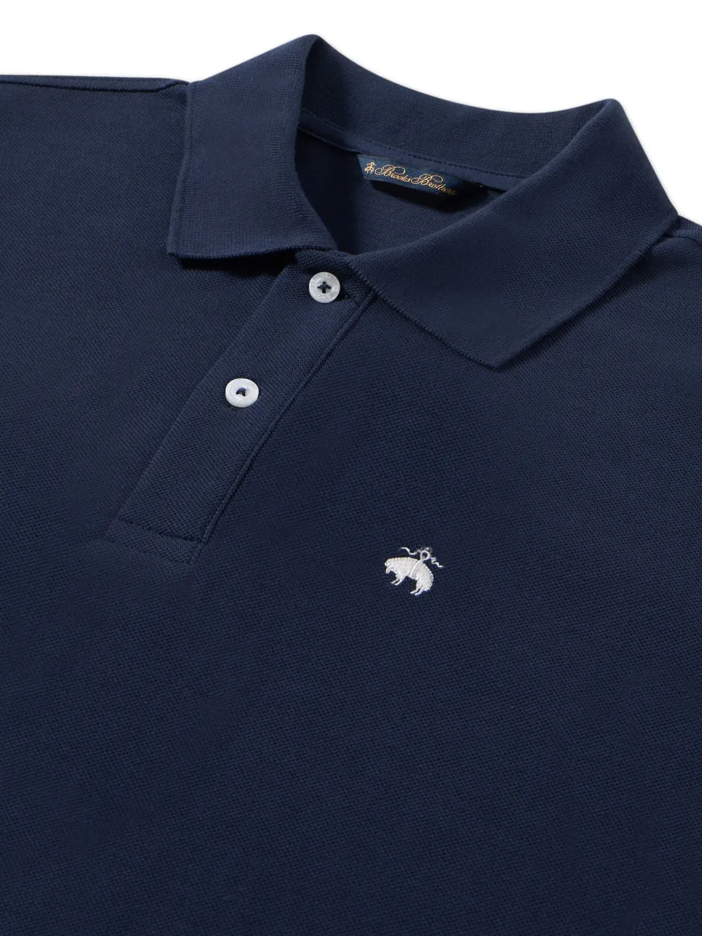 Brooks Brothers piqué cotton polo shirt - Blauw