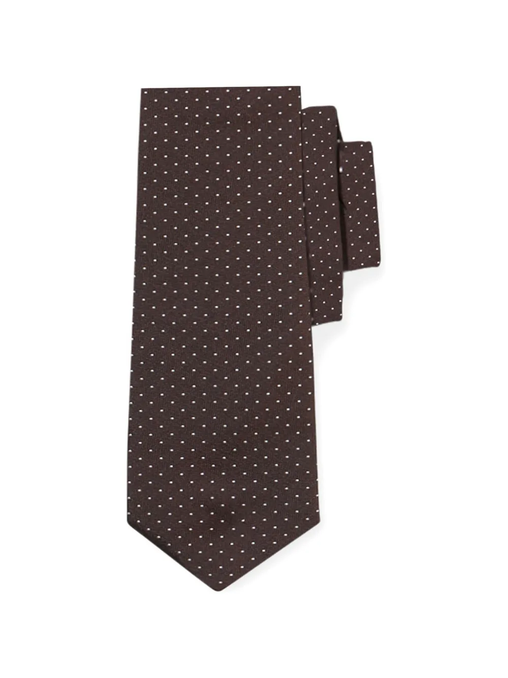 Brooks Brothers polka dot silk tie - Marrone