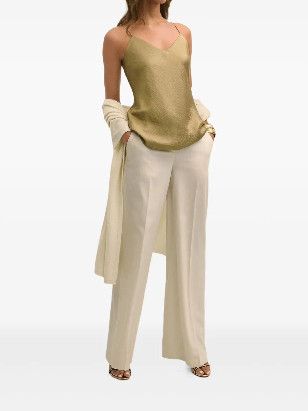 Brooks Brothers Top met V-hals - Goud