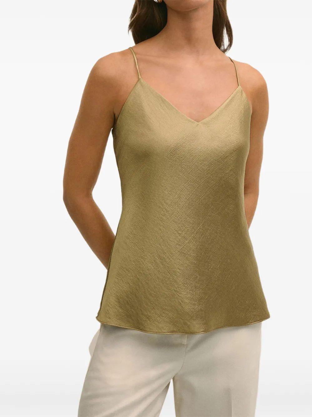 Brooks Brothers Top con scollo a V - Oro