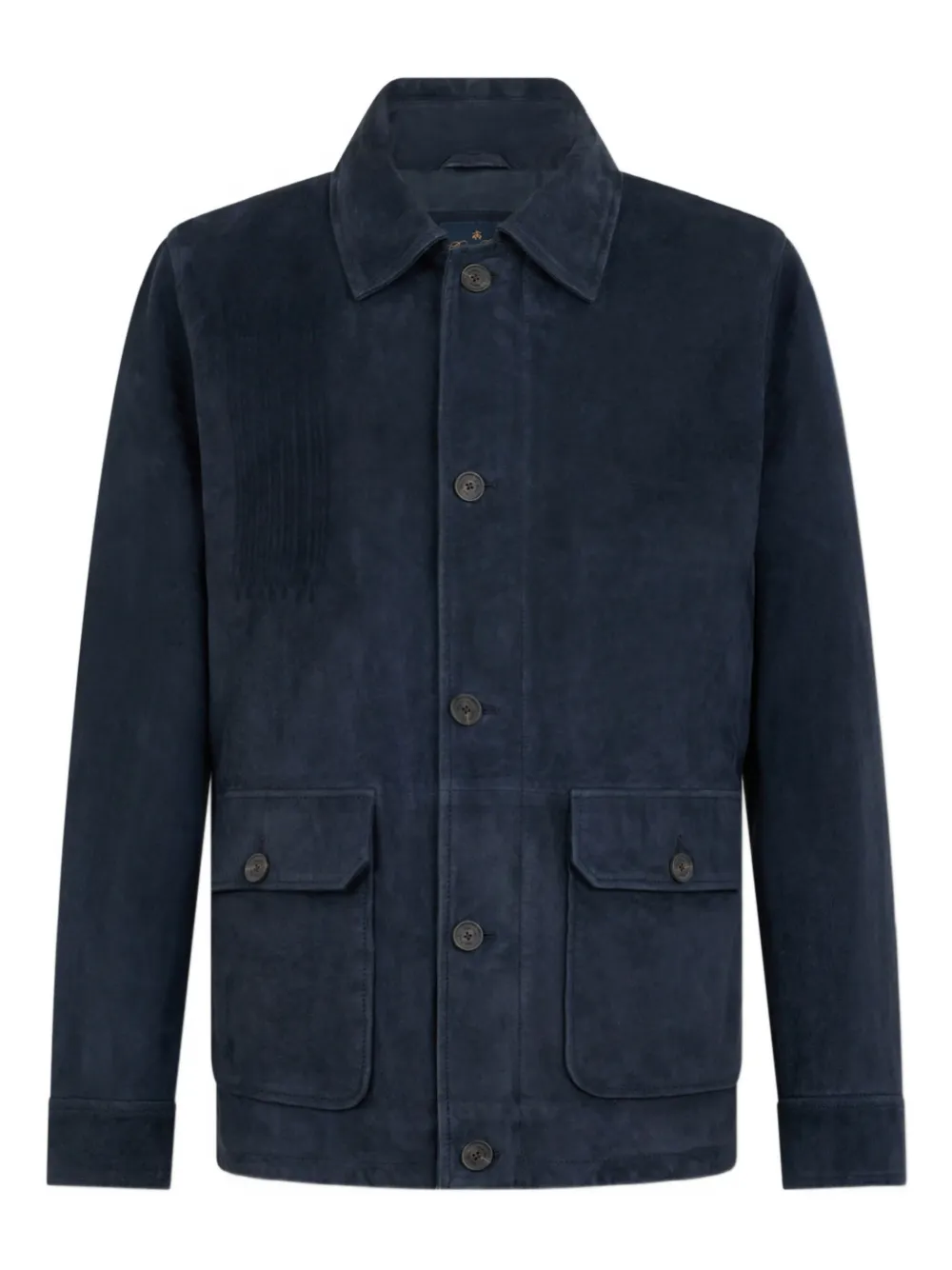 Brooks Brothers button-fastening suede overshirt jacket | Blue | Image 1
