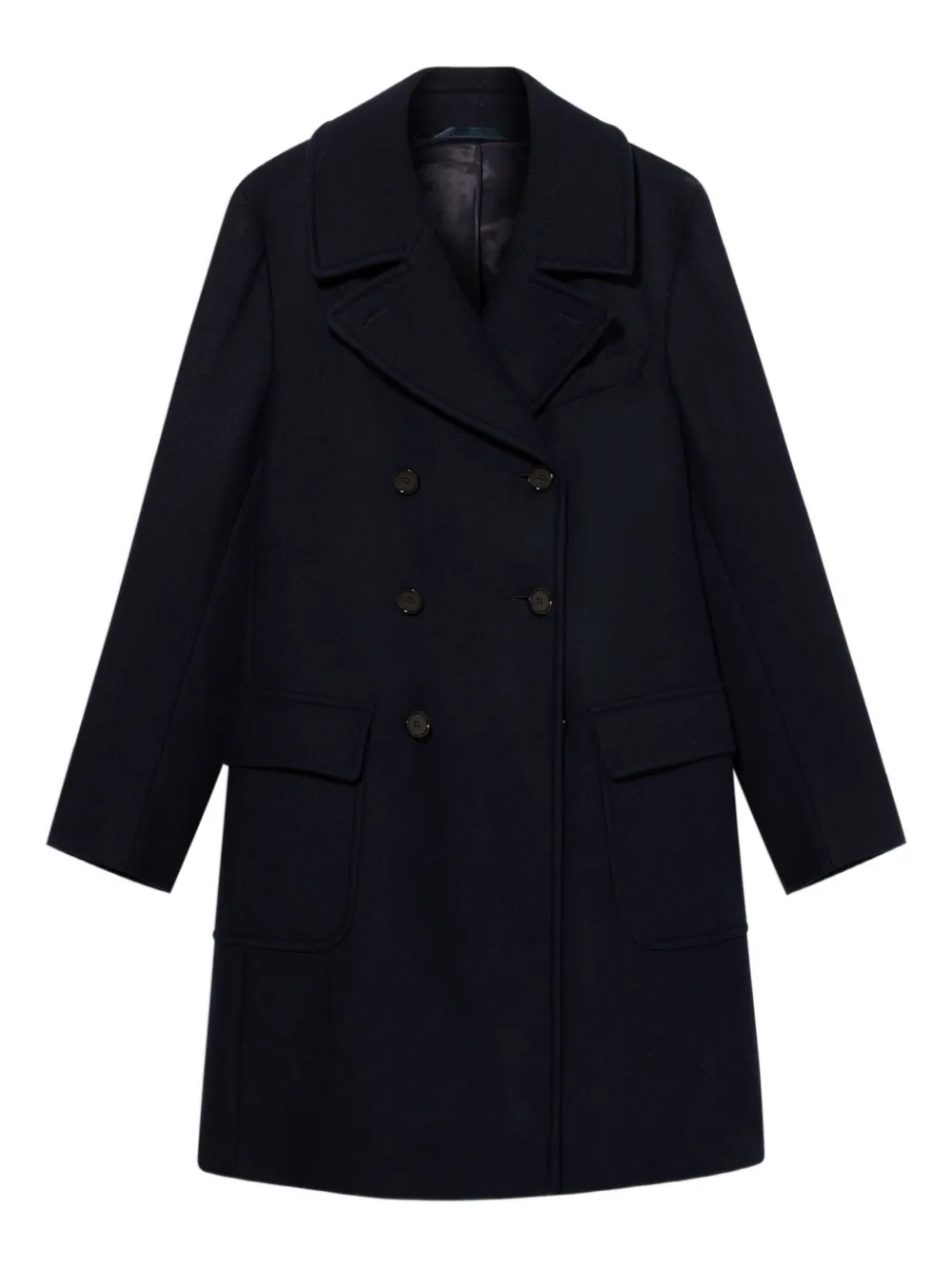Brooks Brothers double-breasted wool-blend coat | Blue | Image 1