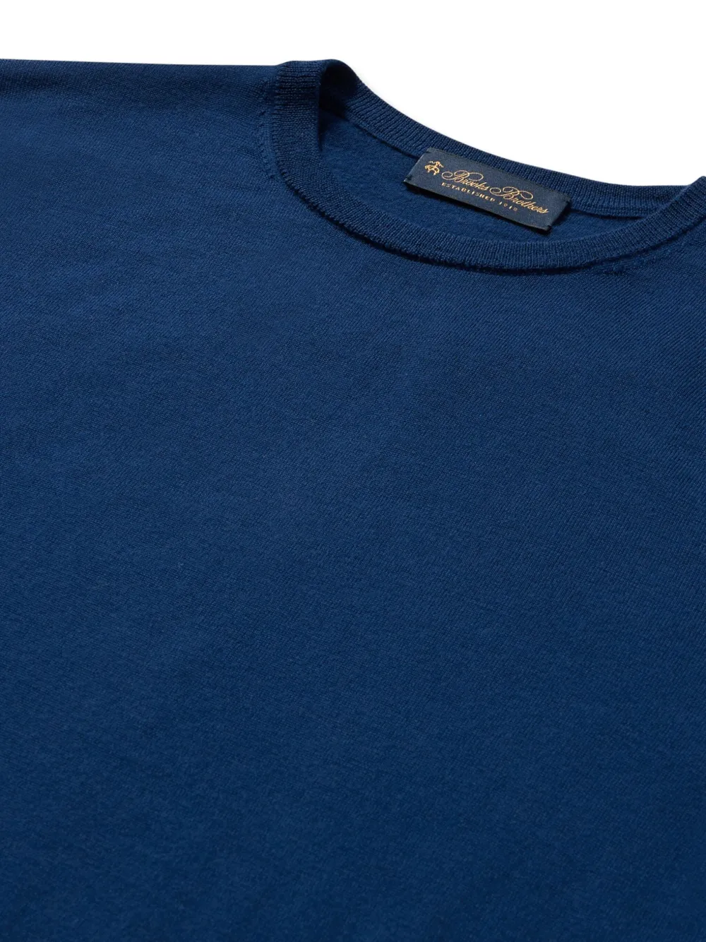 Brooks Brothers Trui van merinowol met ronde hals - Blauw