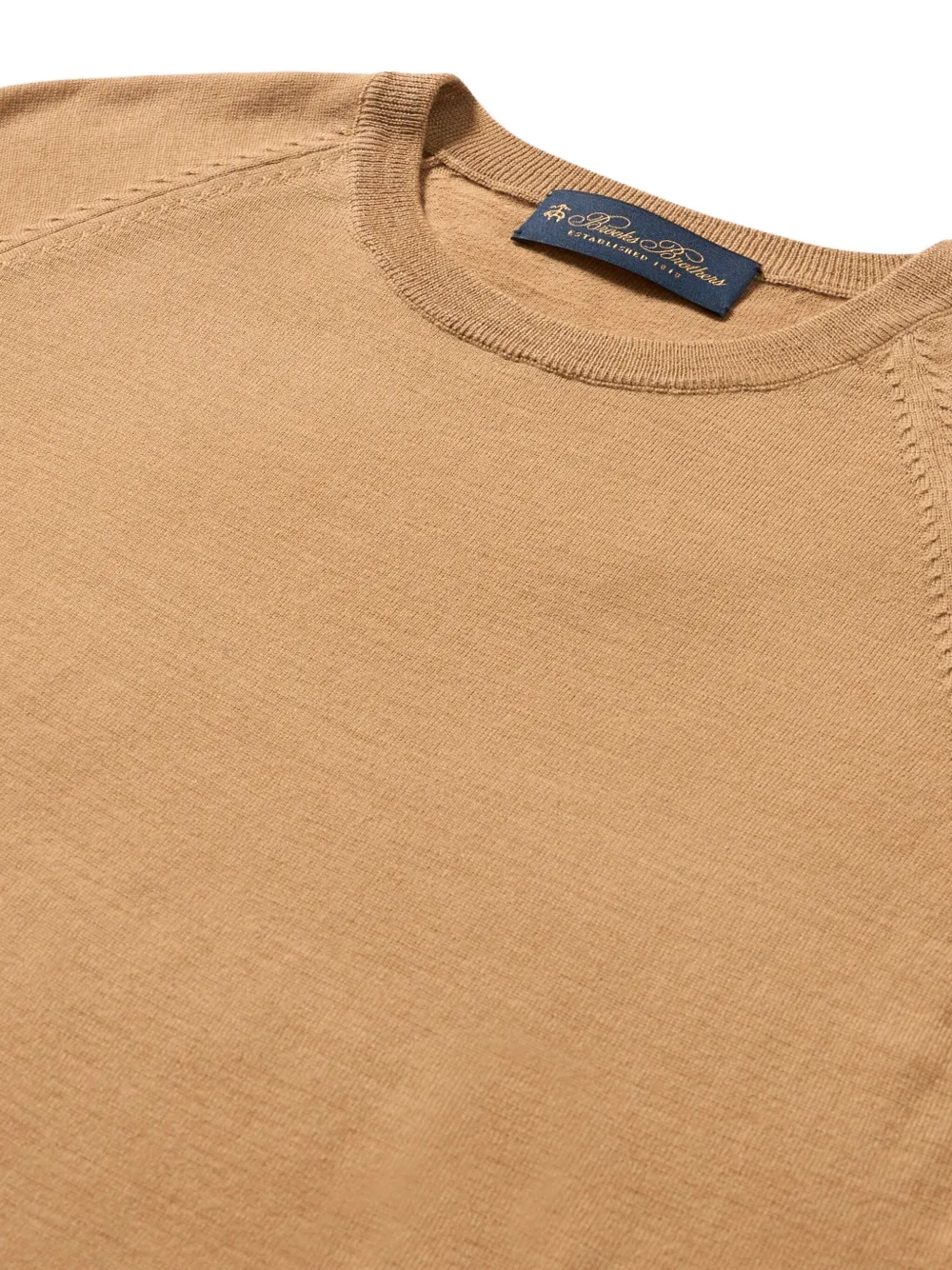 Brooks Brothers T-shirt met ronde hals - Bruin
