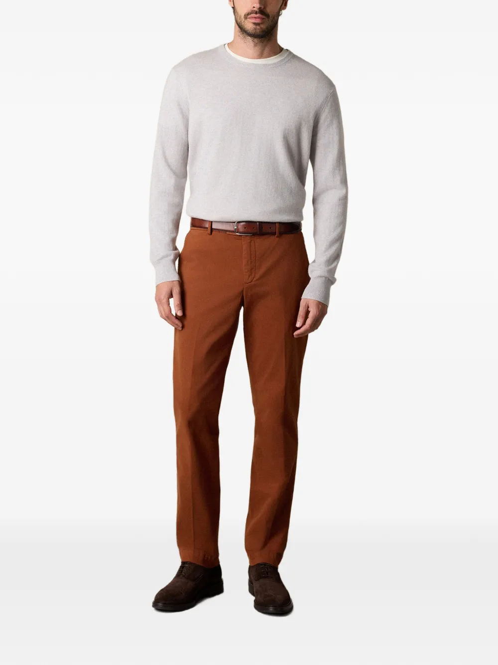 Brooks Brothers Trui met ronde hals Grijs