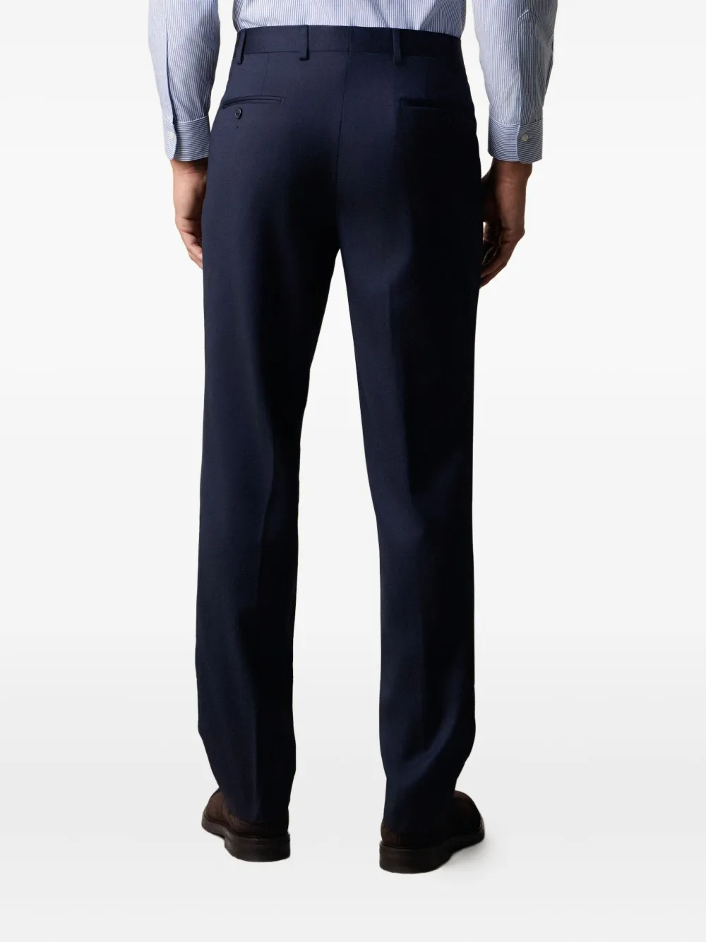 Brooks Brothers Broek van scheerwol Blauw