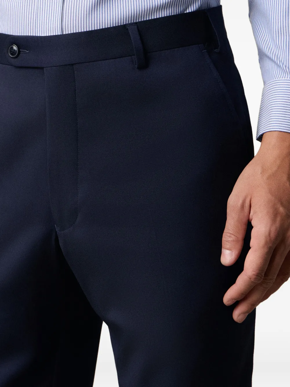 Brooks Brothers Broek van scheerwol Blauw
