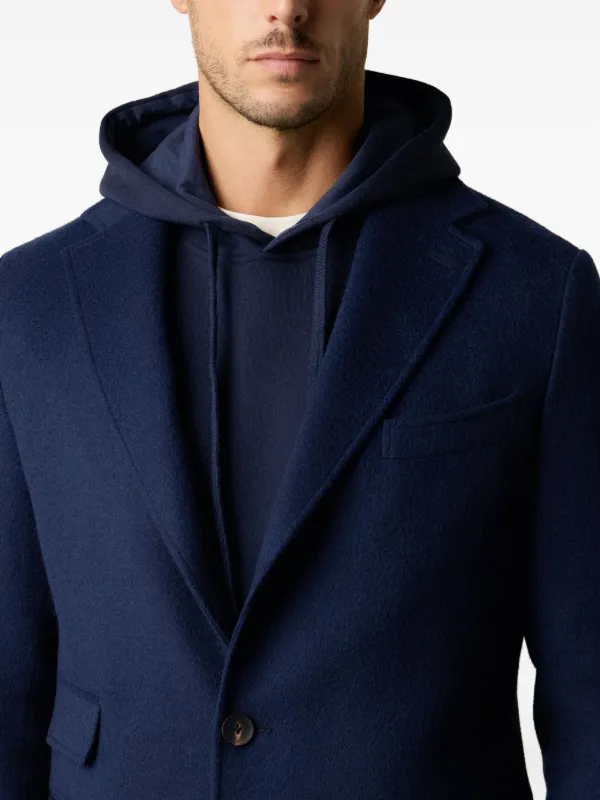 Brooks Brothers flap-pocket Coat | Blue | FARFETCH UK