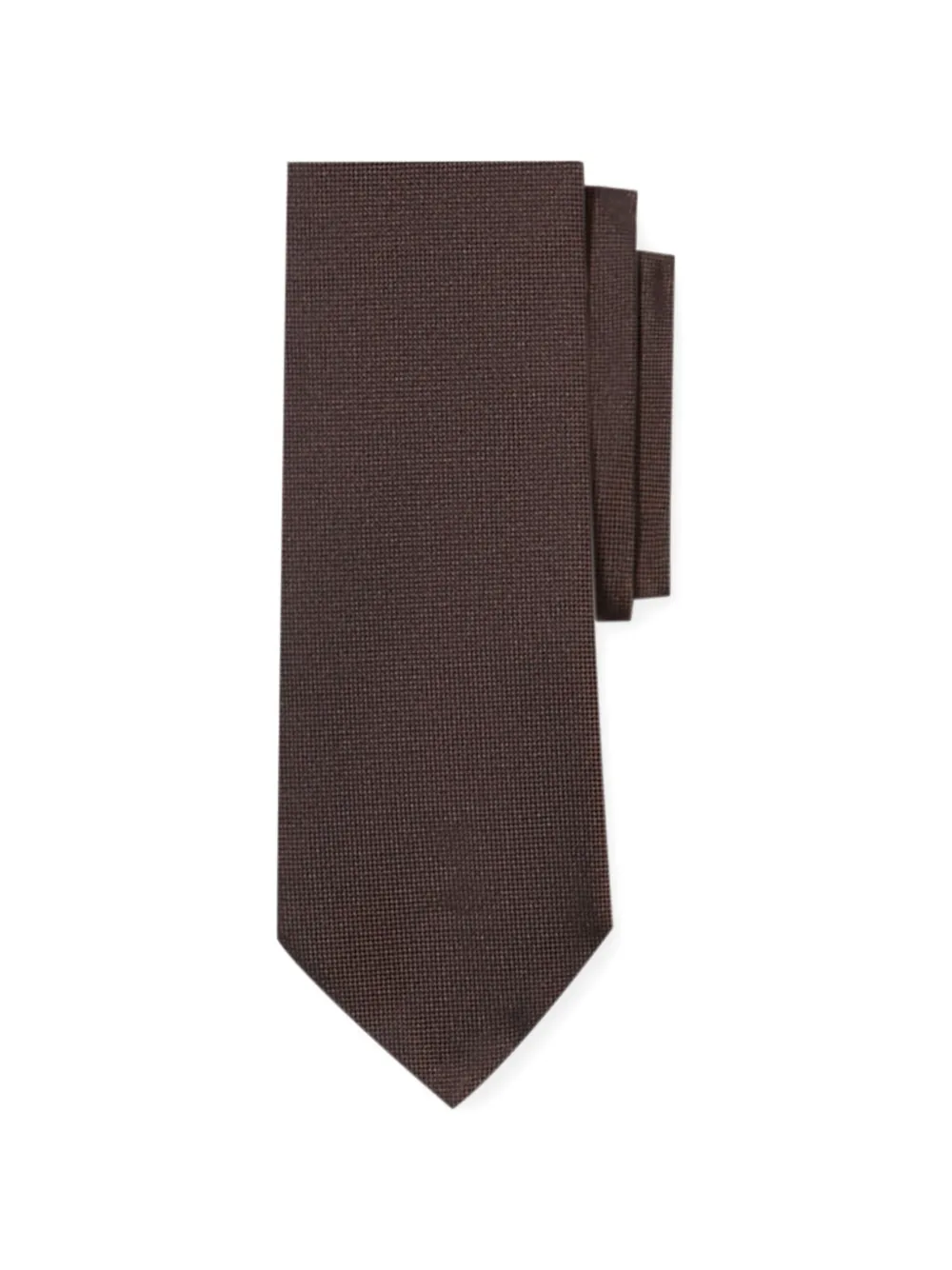 Brooks Brothers hopsack silk tie - Marrone