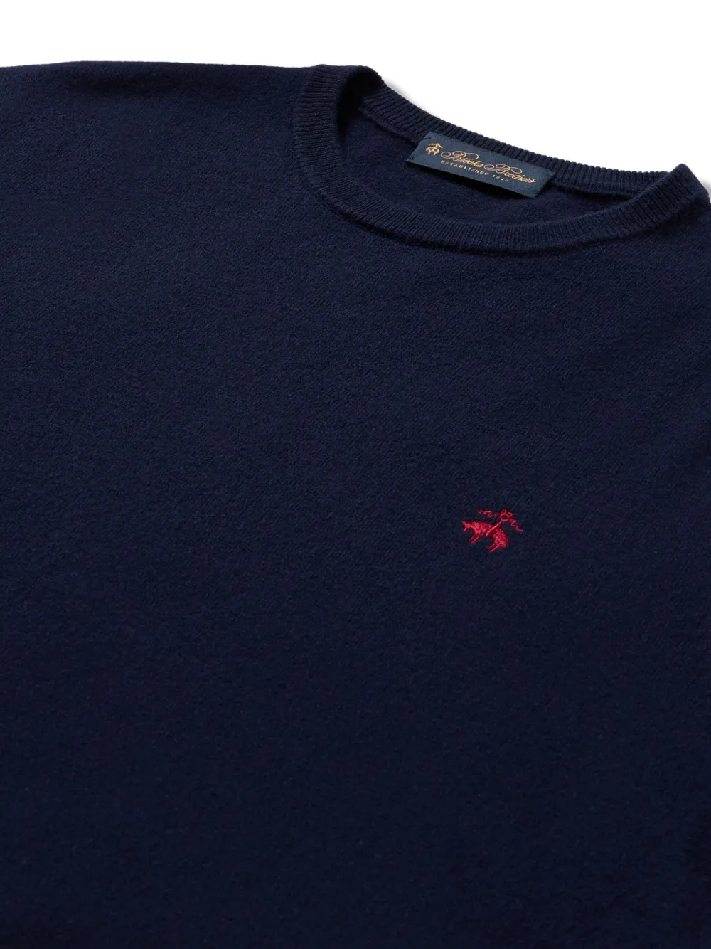 Brooks Brothers Lamswollen trui met ronde hals - Blauw