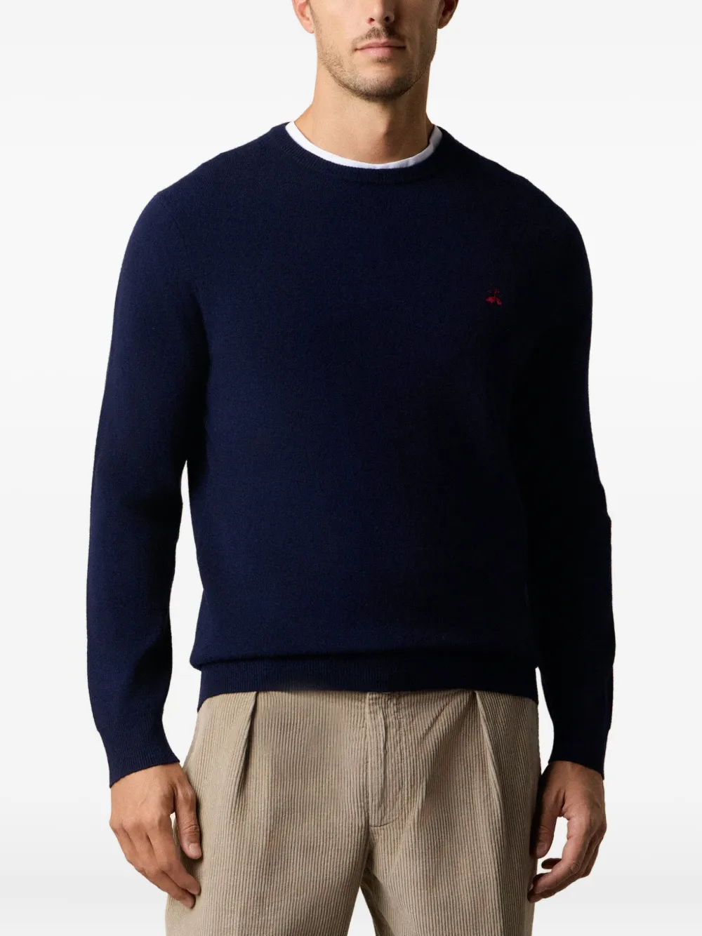 Brooks Brothers Lamswollen trui met ronde hals Blauw