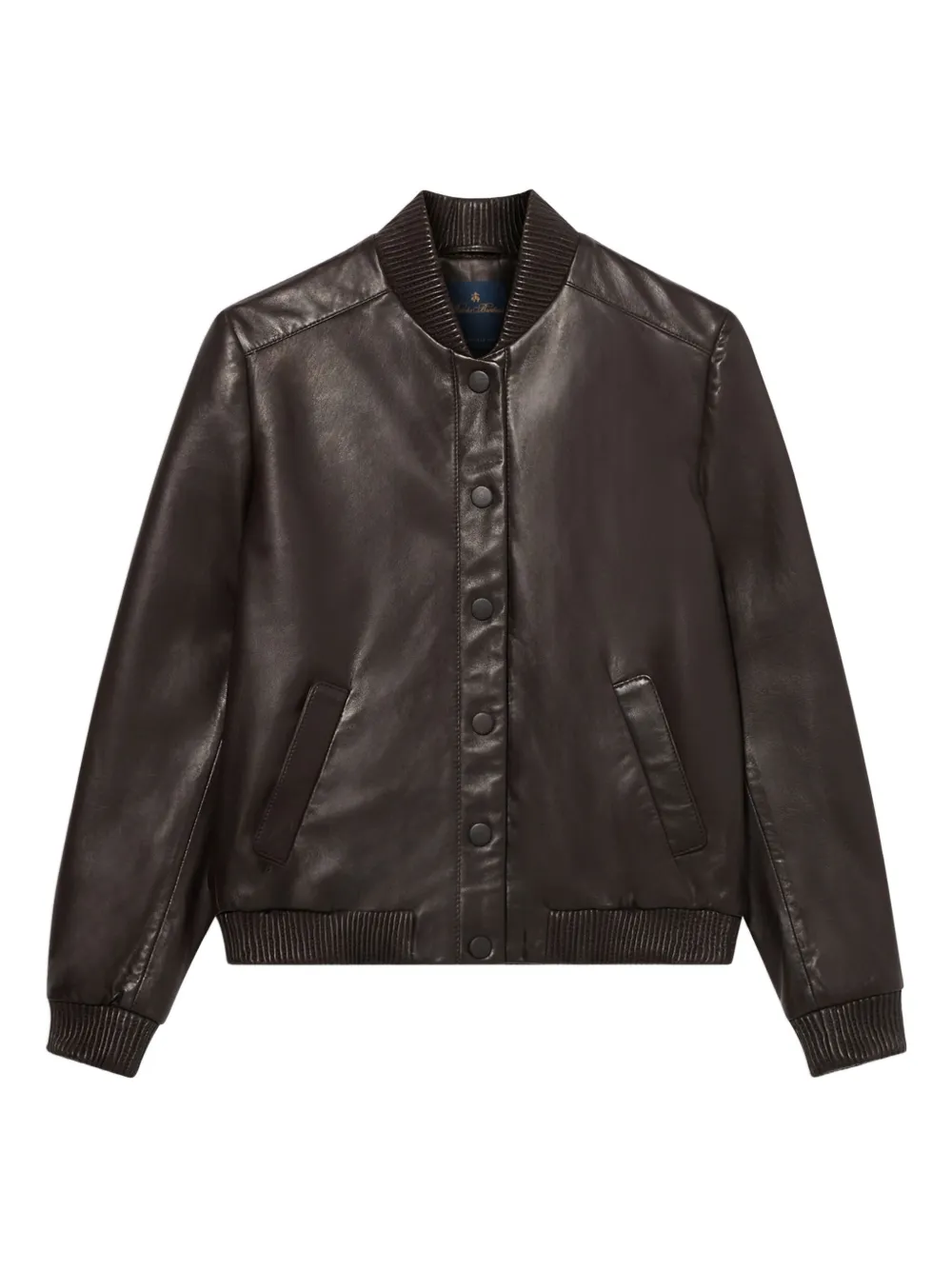Brooks Brothers leather bomber jacket | Brown | Image 1