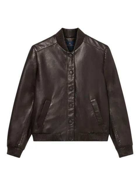 Brooks Brothers leather bomber jacket
