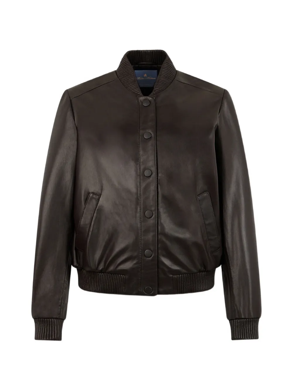 Brooks Brothers veste bomber en cuir - Marron