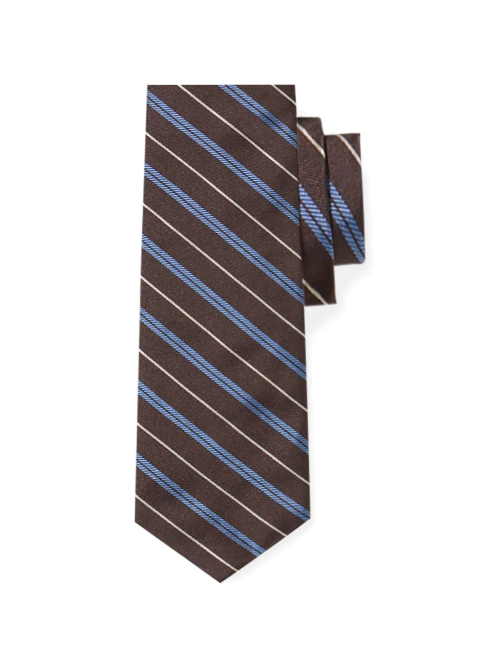 Brooks Brothers regimental striped silk tie - Marrone