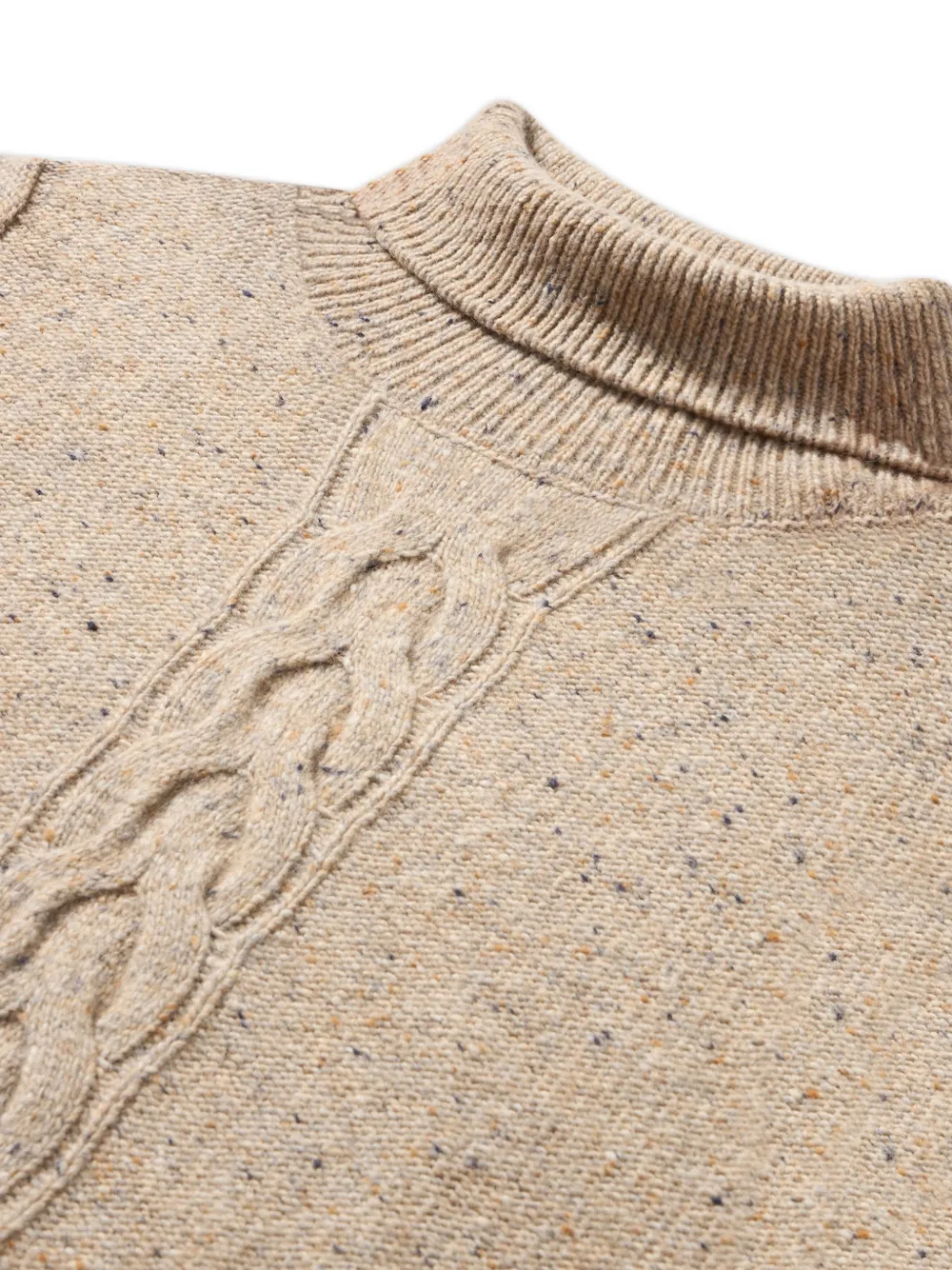 Brooks Brothers Coltrui met kabelgebreid detail Beige
