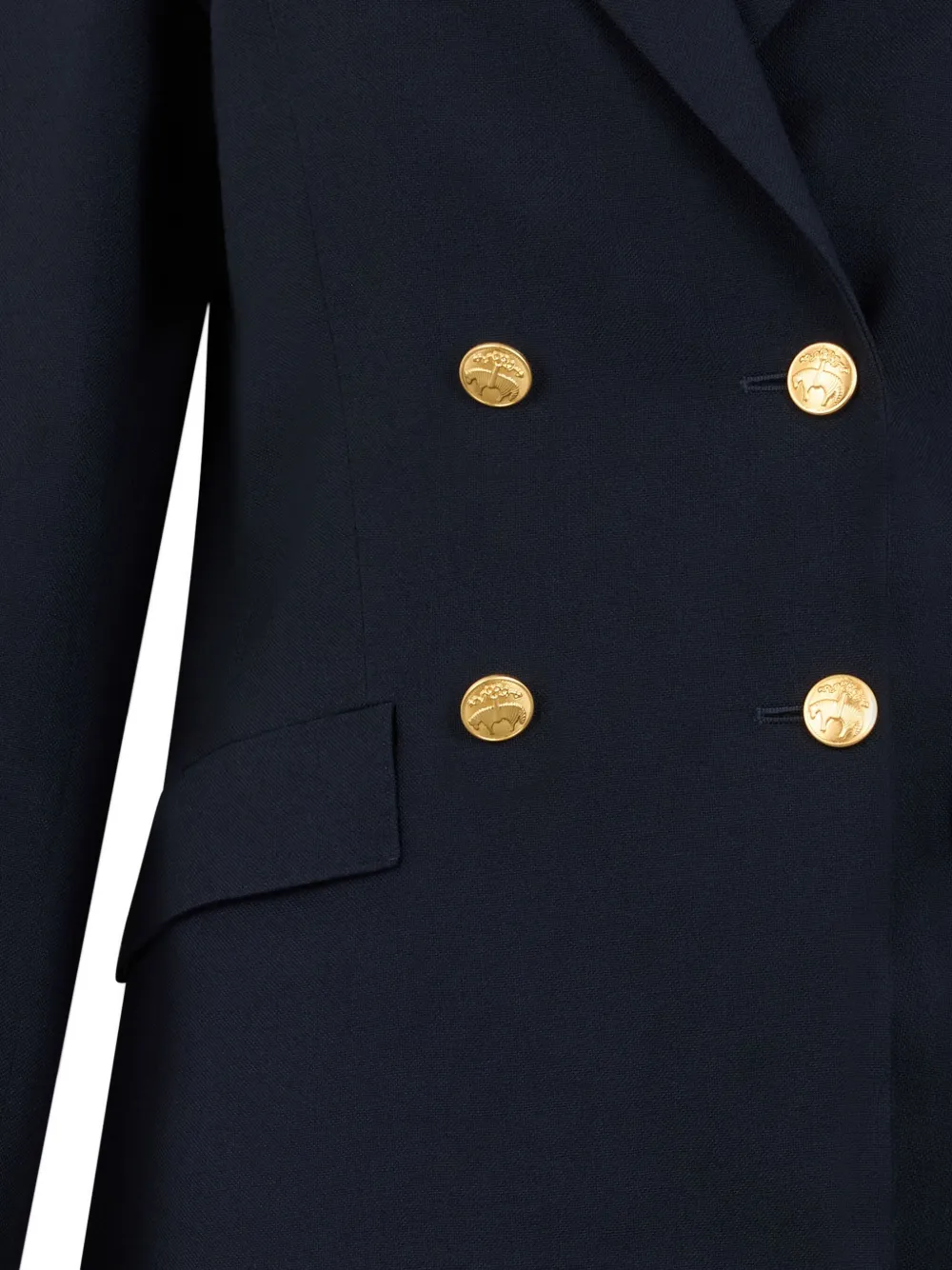  Brooks Brothers Double-breasted Virgin-wool Blazer - Blue 