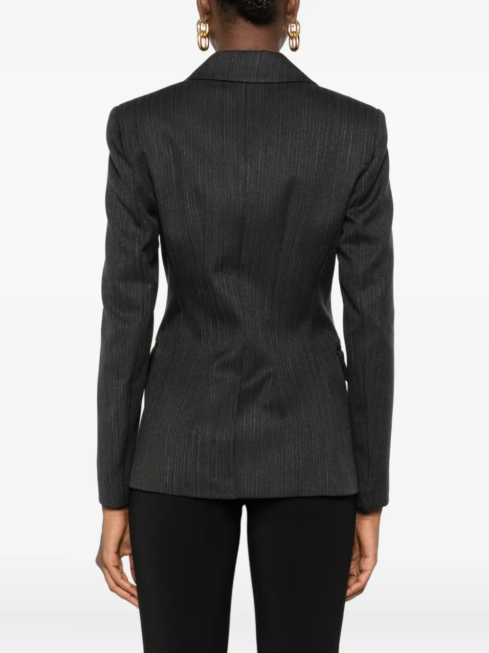 Liu •jo Double-breasted Pinstriped Blazer In Multi