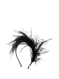 Maison Michel feather-embellished headband - Black