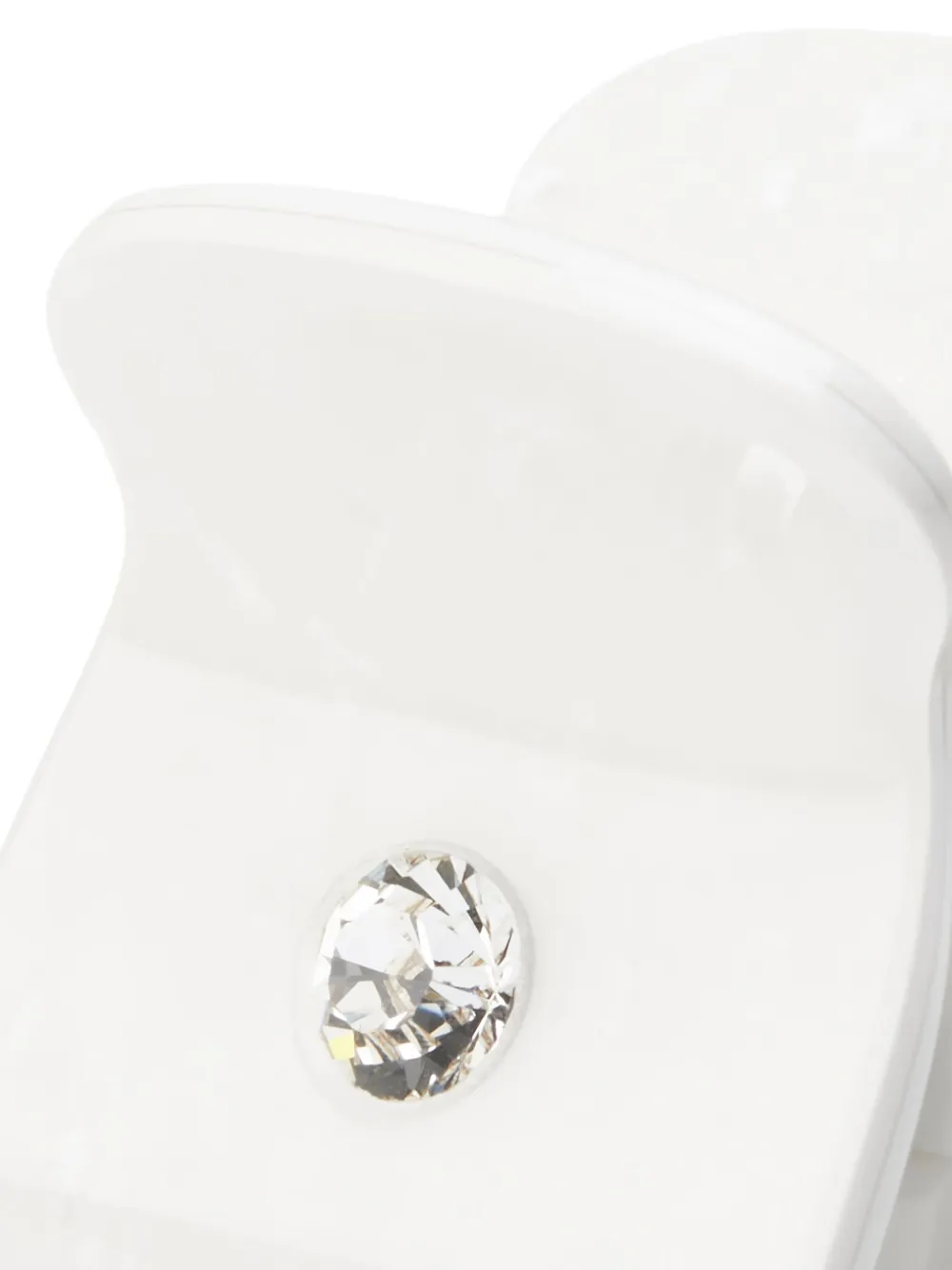 Maison Michel Skipper haarclip verfraaid met kristallen Wit